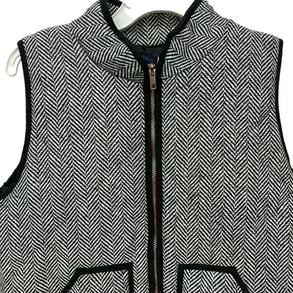 Merokeety classic herringbone Quilted Puffer Vest Sleeveless jacket vest-size S - Picture 4 of 11